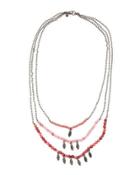 Three-row Semiprecious Layered Necklace