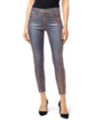 Alana High-rise Crop Skinny With Snake Foil Finish