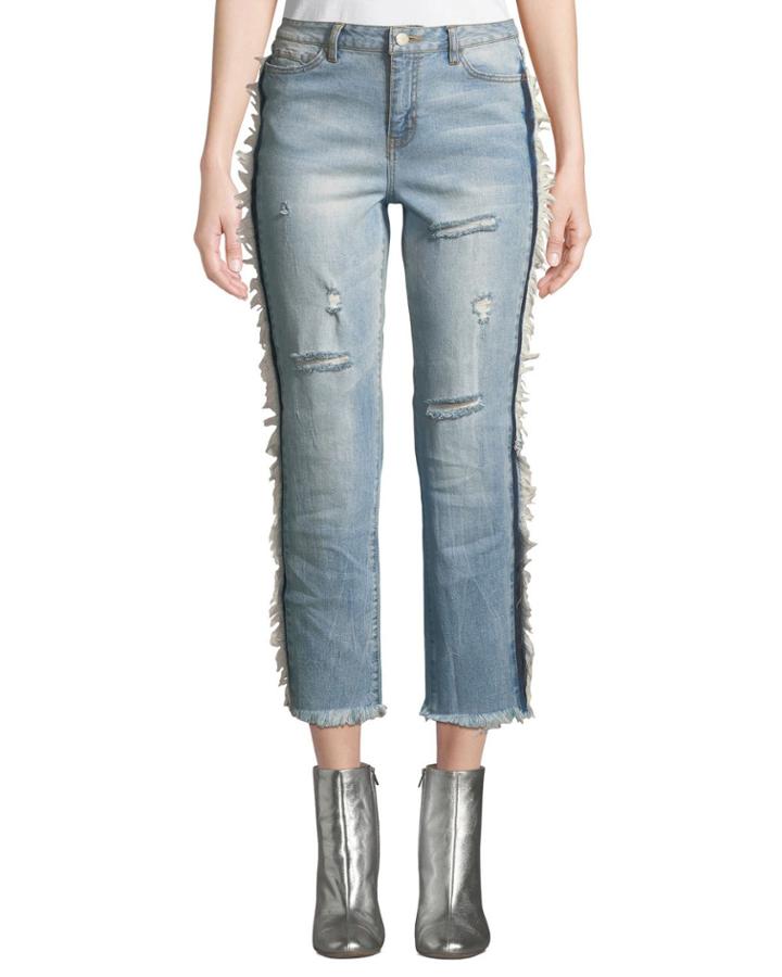 Shadow Distressed Raw-hem
