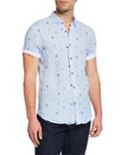 Men's Anchor-print Linen