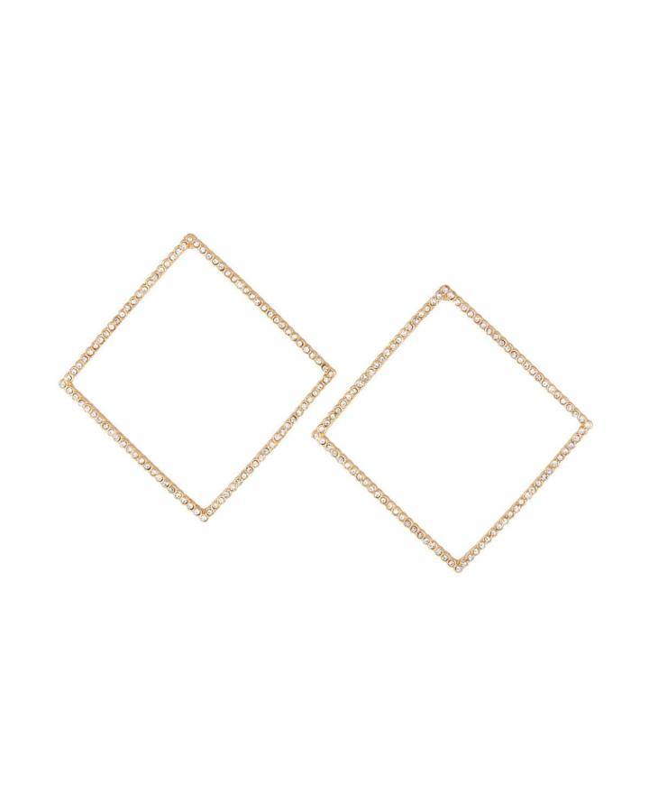 Crystal Square-post Earrings