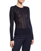 Cashmere-silk Pointelle Knit
