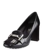 Double-t Kiltie Loafer Pump, Black