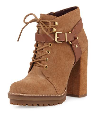 Henrik Lace-up Suede Platform Bootie
