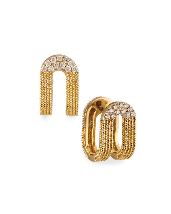 Double Symphony Barocco 18k Diamond Earrings