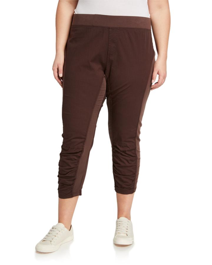 Plus Size Jetter Ruched Cropped