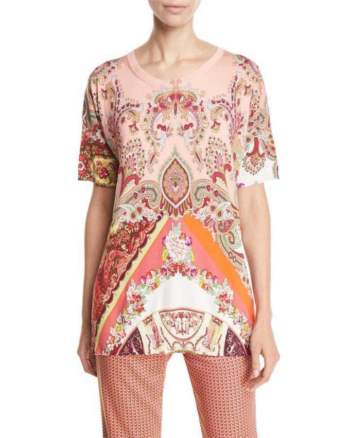 Luck-symbol Paisley-print Tunic