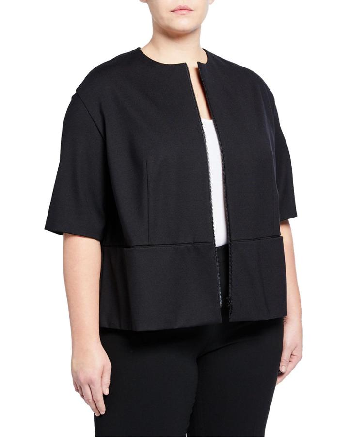 Half-sleeve Double-zip Jacket,