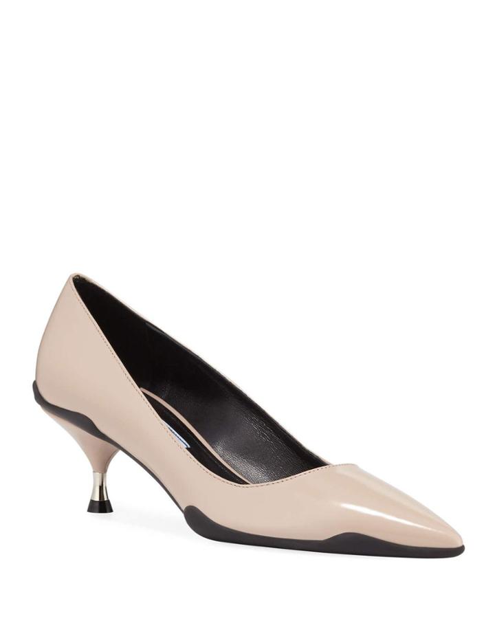 Two-tone Kitten Heel