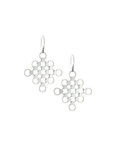Dot Diagonal Square-drop Earrings