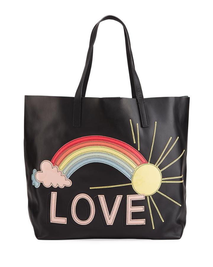 Rainbow With Love Printed Tote Bag