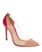 Plexi Patent & Leopard-pvc Illusion Pumps