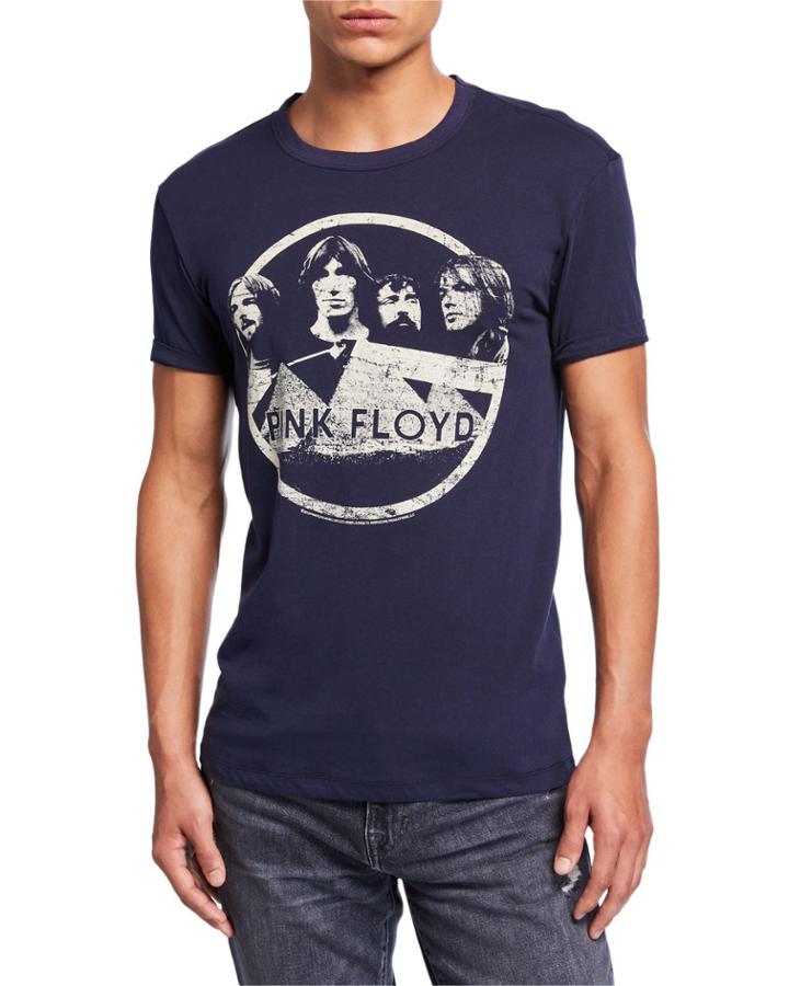 Men's Pink Floyd Playing Pyramids Short-sleeve Graphic T-shirt