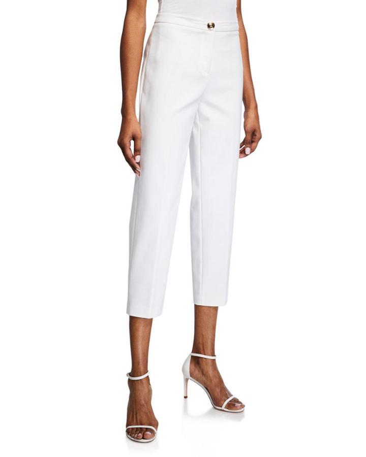 Cropped Button Pants
