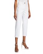 Cropped Button Pants