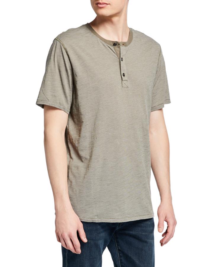 Men's Geoff Slub Three-button Henley T-shirt