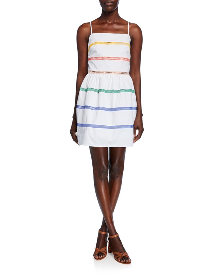 Ladder Lace Inset Fit-&-flare Dress