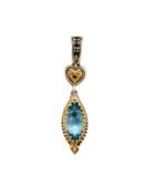 Amphitrite Marquise Topaz & Spinel Pendant Enhancer