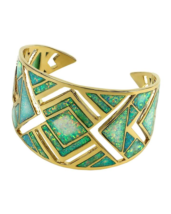 Geometric Opalescent Cuff