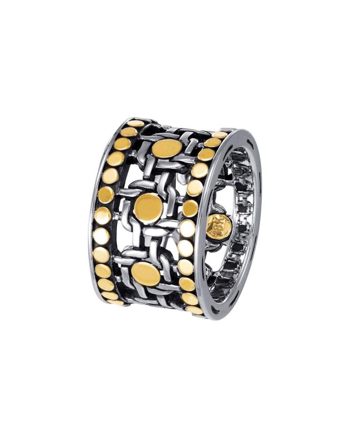Dot Two-tone Band Ring,