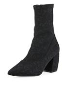Replay Jacquard Pointed Sock Booties, Black