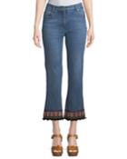 Cropped Jeans W/ Passementerie Detail