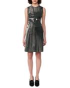 Vivian Camera-print A-line Dress, Black
