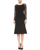 Regina Sheer-sleeve Dress