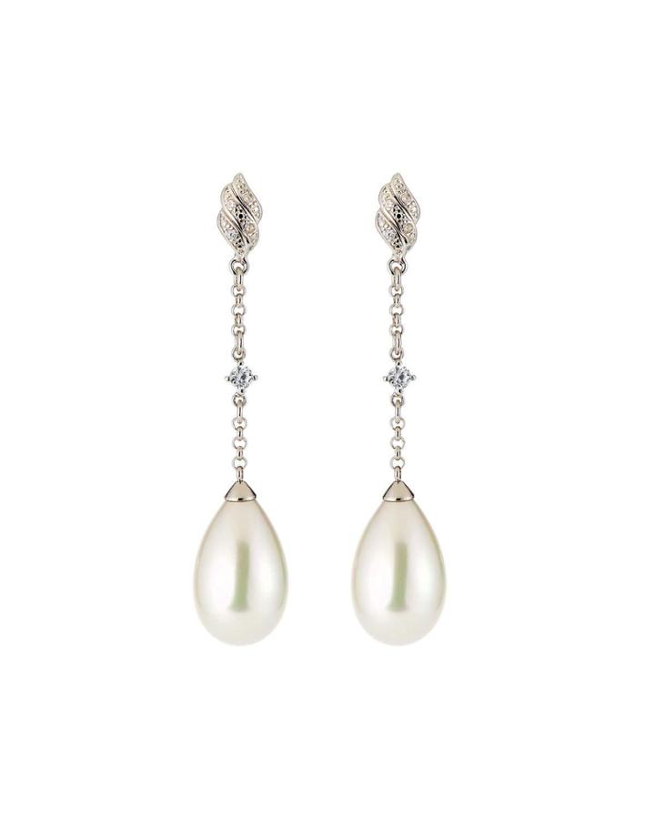 12mm Pearly Dangle Earrings
