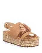 Monica Suede Tassel Espadrilles