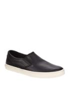 Men's Nantucket Slip-on Leather Sneakers, Black