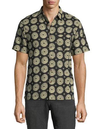 Men's Casual Fit Short-sleeve Circle-print