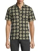 Men's Casual Fit Short-sleeve Circle-print