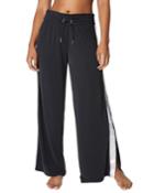 Satin-striped Wide-leg Track Pants