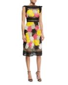 Floral Guipure Lace Sheath Dress,