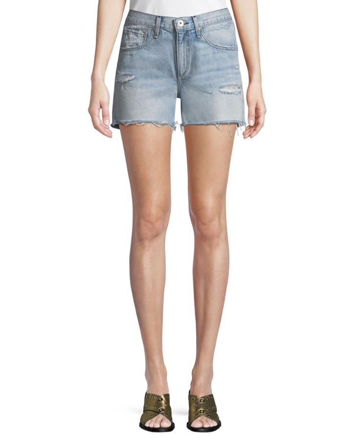 Cutoff Distressed Denim