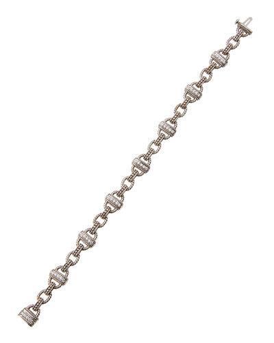 18k Pave Diamond Textured Oval