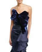 Las Meninas Strapless Velvet Top