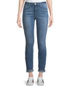 Charlie Rolled-cuff Ankle Skinny Jeans, Blue