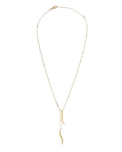 14k Wavelength Lariat Chain Necklace