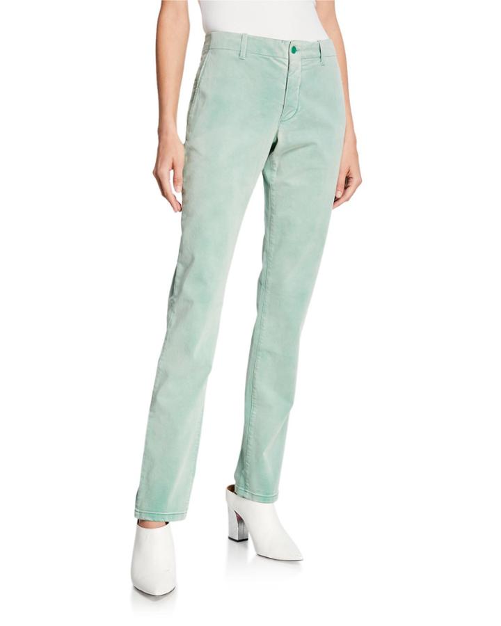 Slim-leg Pants, Green