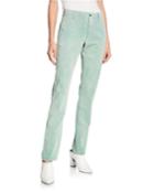 Slim-leg Pants, Green
