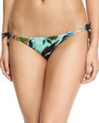 Celebrity Palm-print Side-tie Swim Bottom,