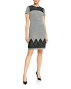 Short-sleeve Knit Dress With