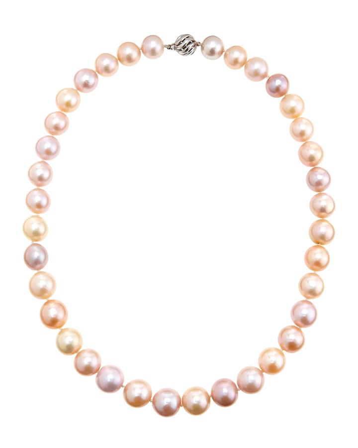 Belpearl 14k Pink Freshwater Pearl Necklace, 12-15mm, Women's