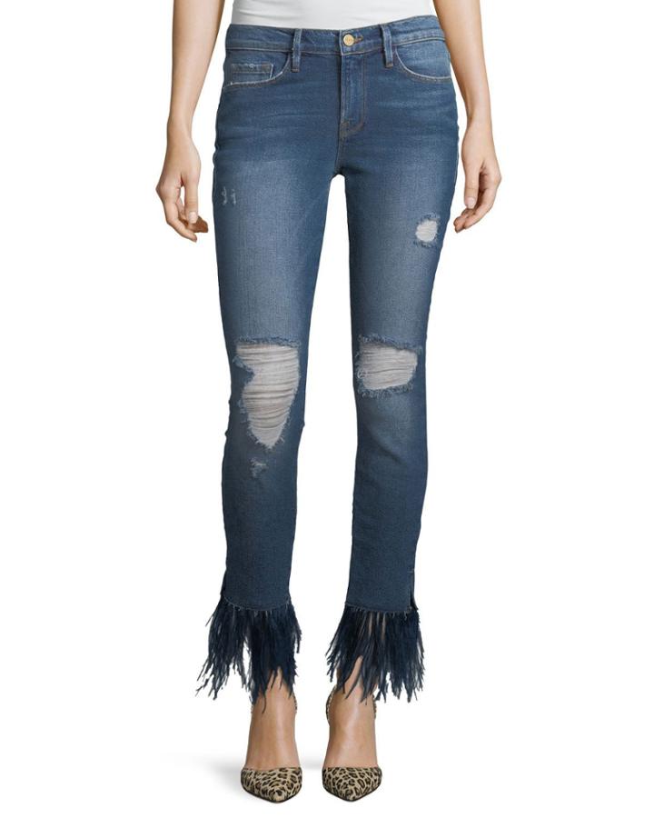 Le Skinny De Jeanne Feather Hem Jeans