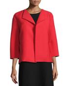3/4-sleeve Mariska Topper, Red