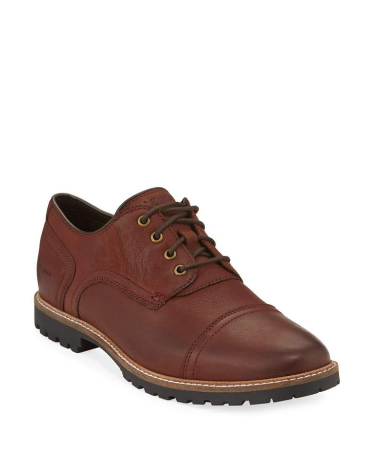 Men's Nathan Leather Cap-toe Oxfords