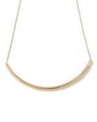 18k Classico Long Curved Bar Necklace