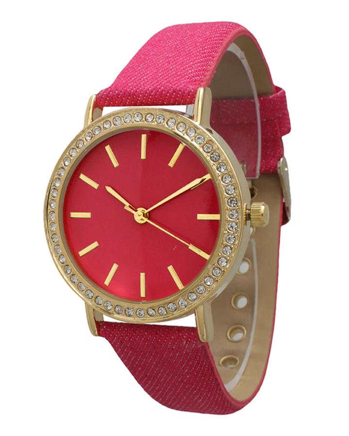 38mm Watch W/ Crystal Bezel